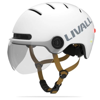 Защитный шлем Livall L23 (L) Ivory White (58-62см), сигнал поворотов и стопов, приложение, съемный узор 656-00084 фото