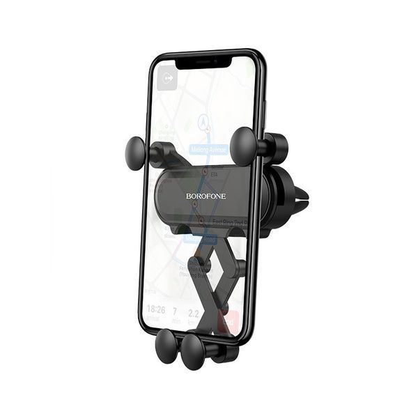 Автотримач для телефона BOROFONE BH18 Journey series in-car phone holder, carbon fiber pattern durable 6931474711021 фото