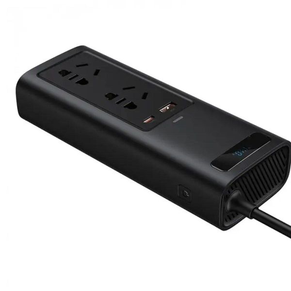 Автомобільний інвертор Baseus In-car Inverter 150W (220V CN/EU) Black 656-00386 фото