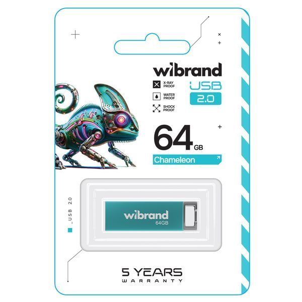 Флеш-накопичувач Wibrand USB 2.0 Chameleon 64Gb Light Blue WI2.0/CH64U6LU фото