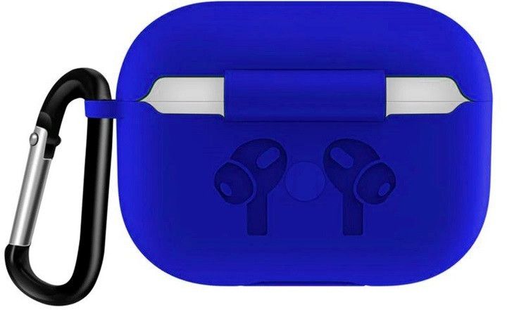 Силиконовый чехол с карабином для наушников AirPods Pro 2 Blue 203-00116 фото