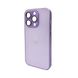 Чехол для смартфона AG Glass Matt Frame Color для iPhone 15 Pro Light Purple 666-00647 фото 1