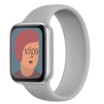 Силіконовий монобраслет для Apple Watch 42/44/45/49 mm 180 mm Сірий 212-00313 фото