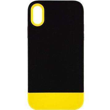 Чохол TPU+PC Bichromatic для Apple iPhone X / XS (5.8") Black / Yellow 555-03892 фото