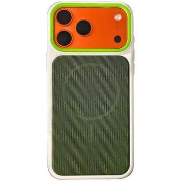 Чохол TPU TechWoven Hybrid with MagSafe для Apple iPhone 17 Pro (6.3") White / Green 214-04716 фото