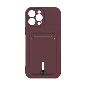 Чохол Colorfull Pocket Card з кишенею для карт для iPhone 12 Pro Max Maroon 208-01836 фото