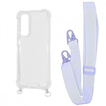 Чохол WAVE Clear Case With Strap для Samsung Galaxy A15 4G/5G Light Purple 208-05159 фото