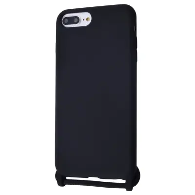 Силиконовый чехол CORD для iPhone 8 Plus/7 Plus с шнурком Черный 208-01325 фото