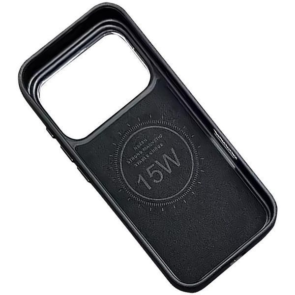 Шкіряний чохол Rally with MagSafe для Apple iPhone 17 Pro (6.3") Black / White 777-08067 фото