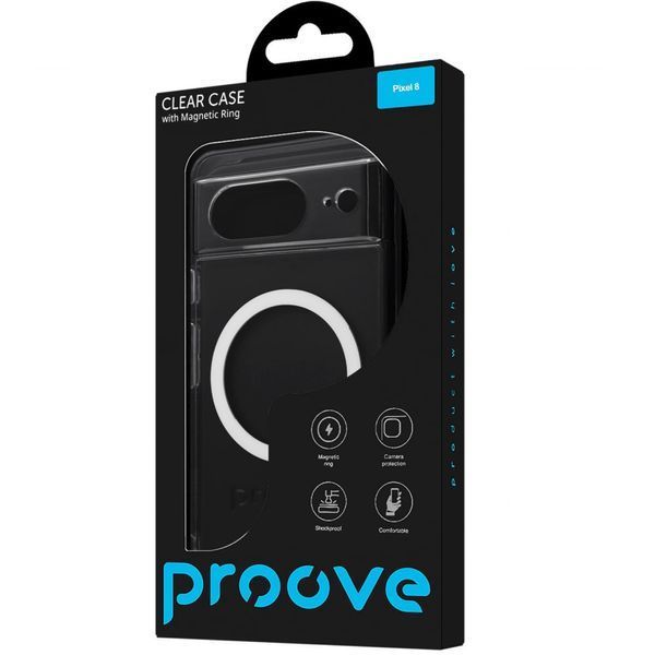 Чохол Proove Clear Case with Magnetic Ring Google Pixel 8 Ttransparent 656-04321 фото