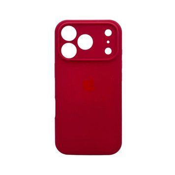 Силиконовый чехол с закрытой камерой для iPhone 17 Pro Max Rose Red 666-04312 фото
