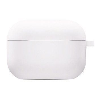 Силіконовий футляр з мікрофіброю для навушників Airpods Pro 3 White 656-08091 фото