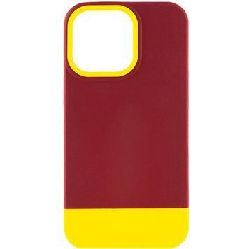 Чохол TPU+PC Bichromatic для Apple iPhone 13 Pro Max (6.7") Brown burgundy / Yellow 555-04010 фото
