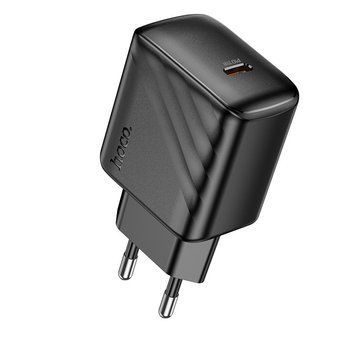Мережевий зарядний пристрій HOCO CS24A Puerto single-port PD25W charger (EU) Black 6942007639750 фото