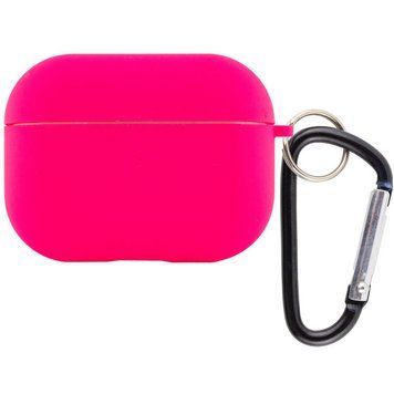 Силіконовий футляр з мікрофіброю для навушників Airpods Pro Barbie pink 203-00225 фото