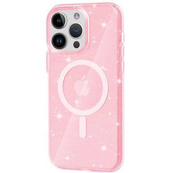 Чехол TPU Galaxy Sparkle Magnetic Fit для Apple iPhone 15 Pro (6.1") Pink+Glitter ILSO-00000066254-4 фото