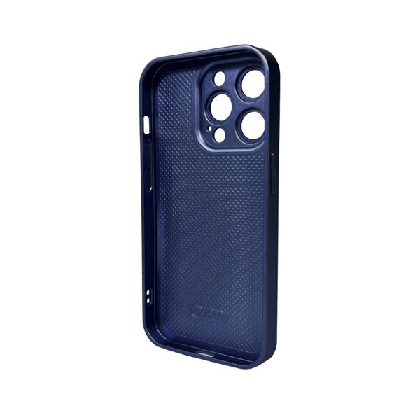 Чехол для смартфона AG Glass Matt Frame Color для iPhone 15 Pro Navy Blue 666-00648 фото