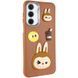 Чехол TPU Leather Toys для Samsung Galaxy A15 4G/5G / M15 5G Labubu / Brown 555-00936 фото