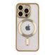 Чехол TPU Metallic Chrome Full Camera with Magsafe для iPhone 12 Pro Max Gold 214-02858 фото