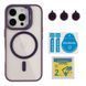 Чохол TPU+PC+Metal Stand Case with MagSafe and Camera Lenses для iPhone 16 Pro Dark Purple 214-03734 фото
