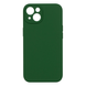 Силиконовый чехол с закрытой камерой для iPhone 13 Black Hunter Green 333-01744 фото