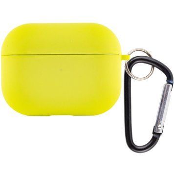 Силіконовий футляр з мікрофіброю для навушників Airpods Pro Bright Yellow 203-00226 фото