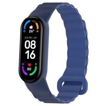 Ремінець Dual-color Magnetic для Xiaomi Mi Band 7/6/5/4/3 Navy Blue / Blue 212-01643 фото