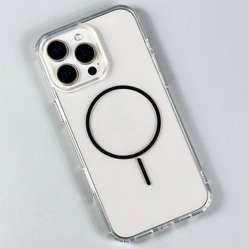 Прозорий чохол NEW Clear Case with MagSafe для iPhone 16 Pro Max Black 214-02831 фото