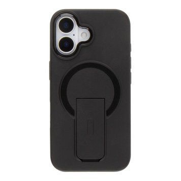 Чехол TPU+PC FlexGuard Magnetic Ring Stand для iPhone 16 Deep Black 757-00375 фото
