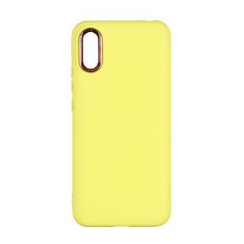 Чехол Silicone Cover Metal frame для Xiaomi Redmi 9A Yellow 208-03542 фото
