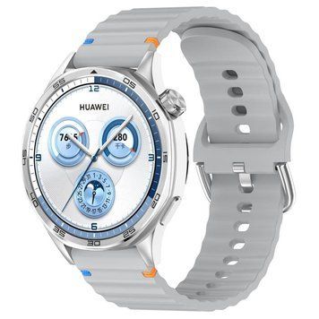 Силіконовий ремінець Wavy для Smart Watch 22mm Light Gray 212-01693 фото