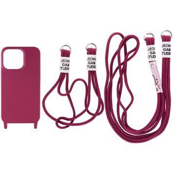 Чехол TPU two straps California для iPhone 13 Rose Red 208-05658 фото