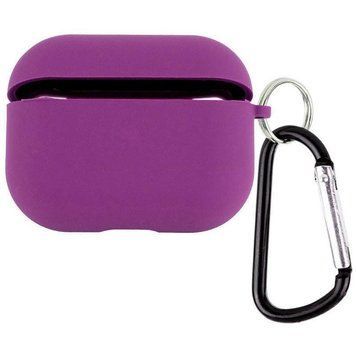 Силіконовий футляр з мікрофіброю для навушників Airpods Pro 3 Grape 656-08092 фото