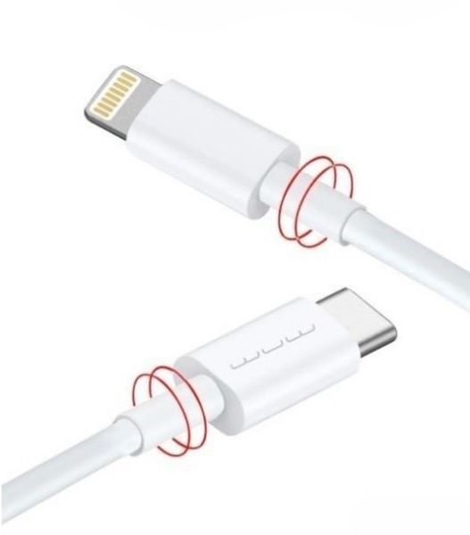 Кабель WUW-X181 Type-C to Lightning PD 20W white 6972573332731 фото