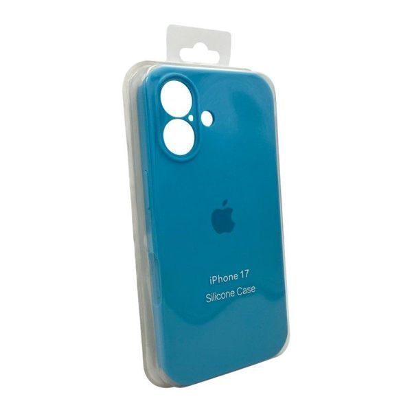 Силиконовый чехол с закрытой камерой для iPhone 17 Light Blue 666-04213 фото