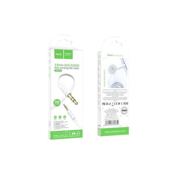 Кабель Aux Hoco UPA16 audio cable 1m Білий 209-00316 фото