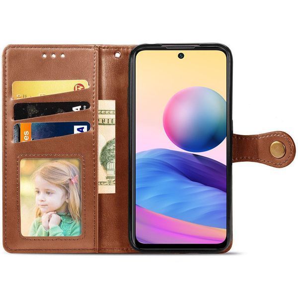 Кожаный чехол-книжка GETMAN Gallant (PU) для Samsung Galaxy M14 5G Brown 777-06411 фото