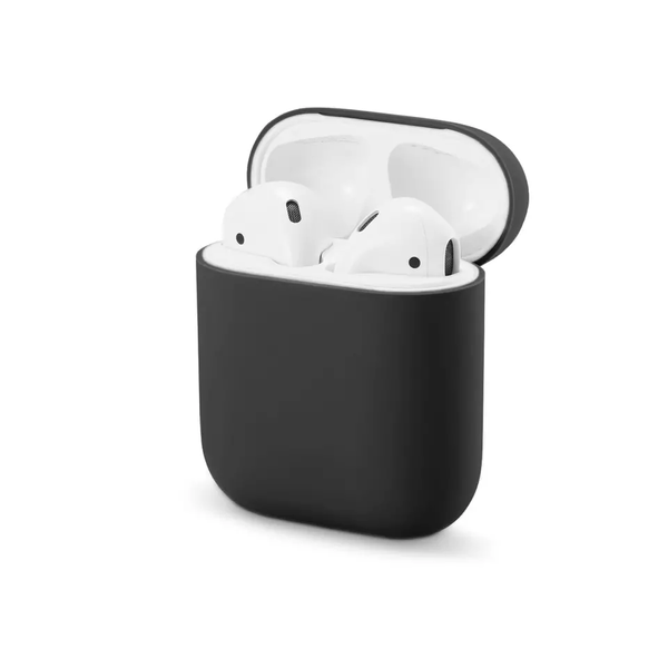 Силіконовий чохол для навушників AirPods 2 Black 203-00022 фото