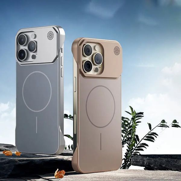 Чехол Glass Matte Aromatherapy Metal Magnetic для iPhone 14 Pro White 214-02330 фото