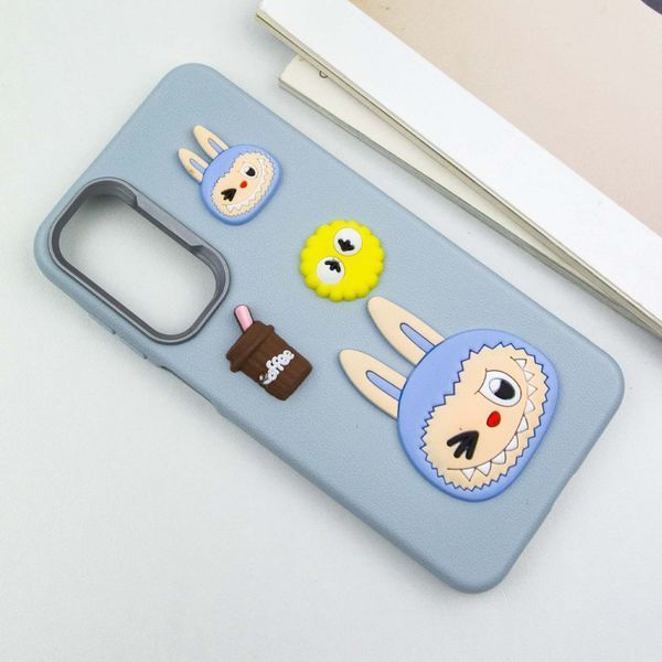 Чехол TPU Leather Toys для Samsung Galaxy A15 4G/5G / M15 5G Labubu / Blue 555-00937 фото