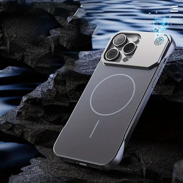 Чехол Glass Matte Aromatherapy Metal Magnetic для iPhone 14 Pro White 214-02330 фото