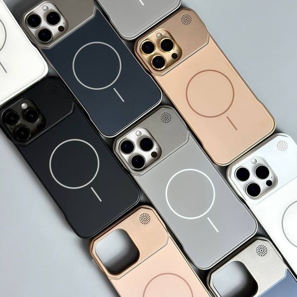 Чехол Glass Matte Aromatherapy Metal Magnetic для iPhone 14 Pro White 214-02330 фото