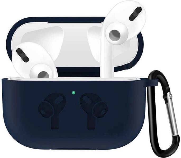 Силиконовый чехол с карабином для наушников AirPods Pro 2 Deep Blue 203-00118 фото