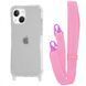 Чохол WAVE Clear Case With Strap для Iphone 13 Pink 208-05228 фото