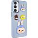 Чехол TPU Leather Toys для Samsung Galaxy A15 4G/5G / M15 5G Labubu / Blue 555-00937 фото 1