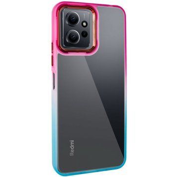Чехол TPU+PC Fresh sip series для Xiaomi Redmi 12 Бирюзовый / Розовый 777-06612 фото