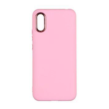Чехол Silicone Cover Metal frame для Xiaomi Redmi 9A Light pink 208-03543 фото