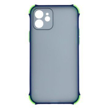 Силіконовий чохол TOTU Armor Dark with Frame для iPhone 12 Синій 208-00983 фото