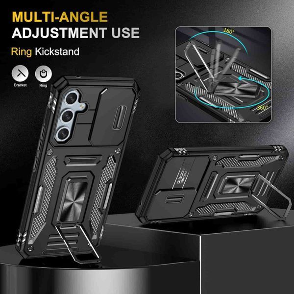 Ударостійкий чохол Camshield Army Ring для Samsung Galaxy S25+ / S24+ Black 777-04946 фото