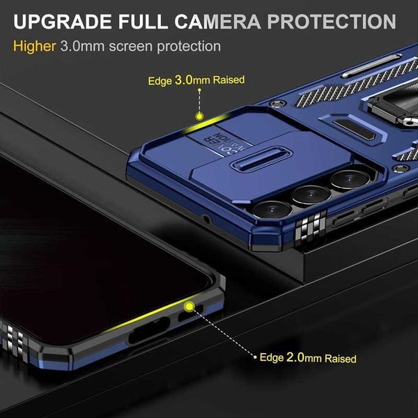 Ударостійкий чохол Camshield Army Ring для Samsung Galaxy S24+ Navy Blue 777-05046 фото